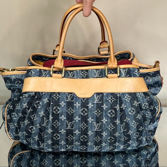 Louis Vuitton Denim Cabas Raye GM Tote Handbag - Picture 4 of 17